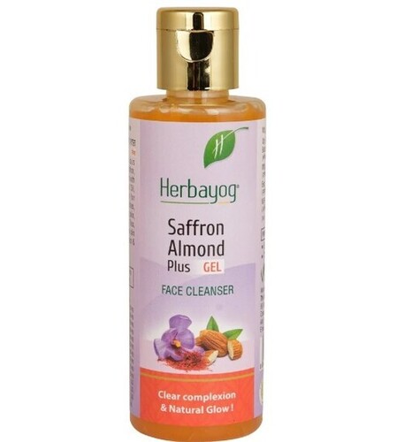 Saffron Almond Face Wash - 100ml Herbal Face Wash For All Skin Types | Liquid Form, 36 Months Shelf Life, Use: Face