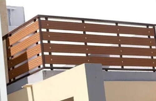 WPC Wall Panel - 8x4 Sq Ft Flat Brown Design | Wooden Material, Decorative Style