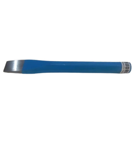 12 Inch Carbon Steel Cold Flat Chisel - Carbon Steel, 12 Inch Length, Blue and Silver | Durable Hardened Edge, Ergonomic Handle for Comfortable Grip