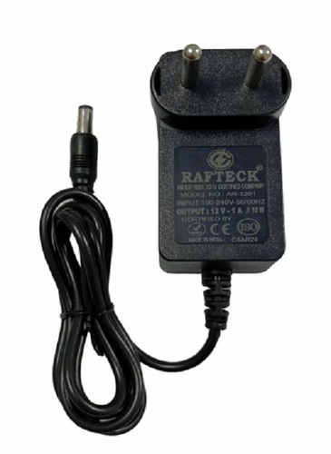 12V 1Amp Adapter - Plastic, Black | Application: Industrial Use, Usage: Electronic Instruments, Output: DC, Input Voltage: 300V, Frequency: 60Hz