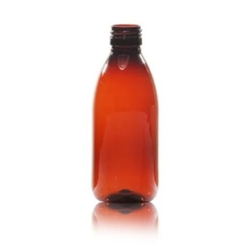 150ml Amber PET Bottles - Plastic 150 ml Amber Color | Rigid Material Screw Type Cap Oval Shape Neck Size 25mm Weighs 16.5gm