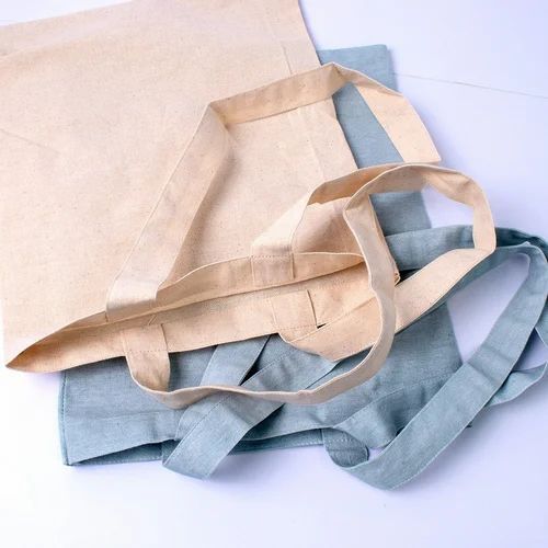 240 Gsm Cotton Tote Bags - Cotton Fabric, 8/10 Size, Multicolor | 2 Loop Handles, Plain Pattern, Good Quality