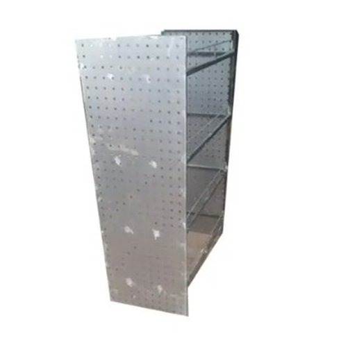 5.5 Feet Stainless Steel Rack - SS 304, 4 Shelves, Rectangular Shape, Silver Powder Coated Finish | Durable Design for Home Use