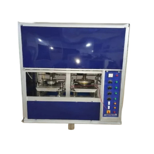 Automatic Paper Plate Making Machine - Mild Steel, 7 Inch Size, Blue Color | 1000 Plates/Hour Capacity, Human Machine Interface, 1 Year Warranty