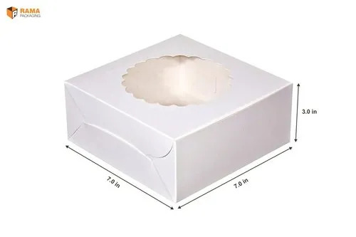 Cake Packaging Boxes - Paper, Rectangular, Various Colors | Eco-Friendly, Durable, Printed Design for Food Industry Use