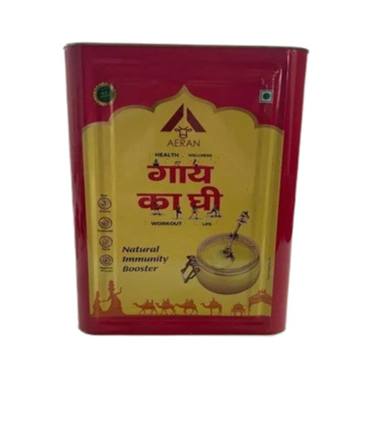 Desi Cow Ghee - Liquid, 15 Kilograms, Yellow Color | Good Quality, Healthy, Original Flavor, Shelf Life: 18 Months, Suitable for All Ages