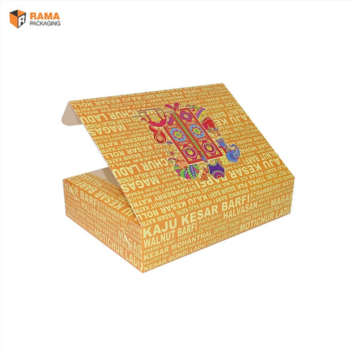 Designer Sweet Packaging Box - Paper, Rectangular Shape, Various Colors | Durable, Eco-Friendly, Ideal for Food Packaging