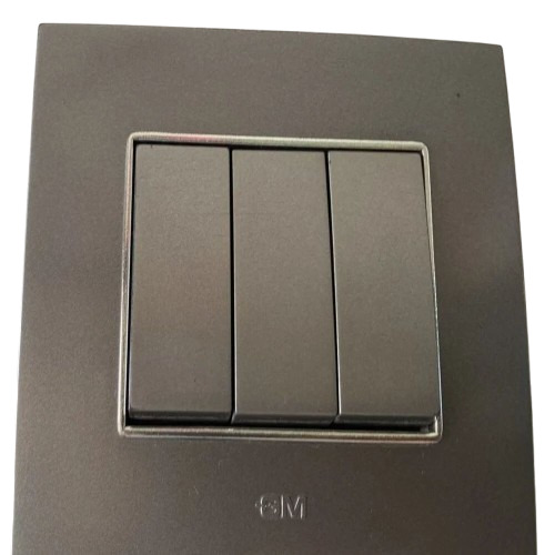 Electrical Lighting Switches - ABS Material, Customized Size, Grey Color | 6 Amp Max Current, 220 Volt Rated Voltage, High Protection Level, Durable Quality