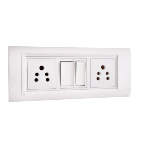 Electrical Switch Board - Electric 3 Pin Socket 6A White Color 220V Rated Voltage 50Hz Frequency 1 Year Warranty Durable Finish