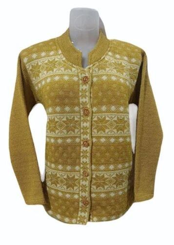 Woolen Cardigan - Classic Knit Style, Mustard Color, Long Sleeve Design | Elegant Appearance, Breathable Material, Warm & Durable for Women