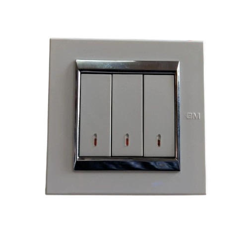 Grey Lighting Switches - ABS Material Customized Size High Protection Level | Electric Power Source 6 Ampere Max Current Durable Design