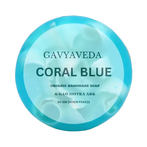 Herbal Coral Soap - Solid Bar, Skin-Friendly Herbal Ingredients, Blue Color with Floral Perfume, Pure Natural Quality for Women
