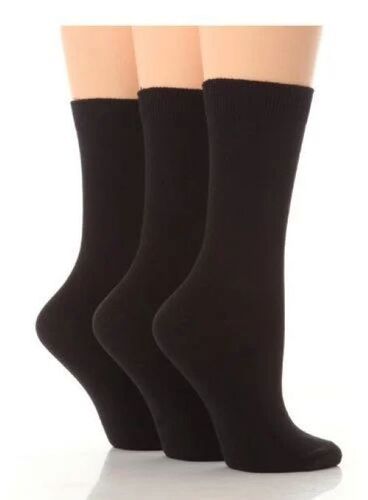 Ladies Cotton Socks - Breathable Material, Classic White Color | Durable, Elastic Top, Stretchable Fabric, Moisture-Wicking, All-Day Comfort, Ideal for Sports