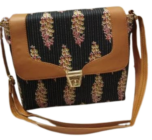 Ladies Sling Bag - PU Material Customized Size Attractive Brown Design | Light Weight Moisture Proof Shoulder Length Handle