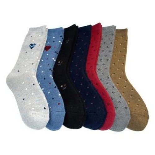 Ladies Terry Socks - Cotton Blend Plus Size Assorted Colors | Elastic Top Stretchable Fabric Moisture-Wicking All-Day Comfort Seamless Toe Design