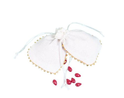 Natural Cotton Drawstring Bags - Cotton Fabric, 3x4 Inch, White | Handmade with Plain Design, Ideal for Gifting and Eco-Friendly Usage