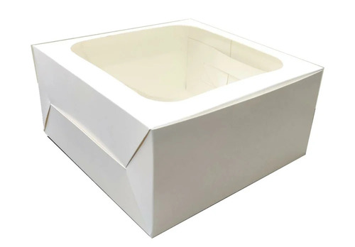 Plain White Cake Box - Paper Material, Rectangular Shape | Eco-Friendly, Recycled Design, Various Color Options for Cake Packaging