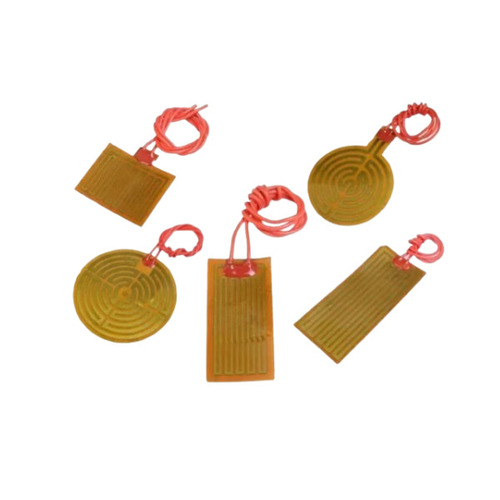 Polyimide Flexible Heaters - 100mm x 70mm, 2.5W/5W/10W Power | Golden/Brown, Electric Power Source, 220V Voltage