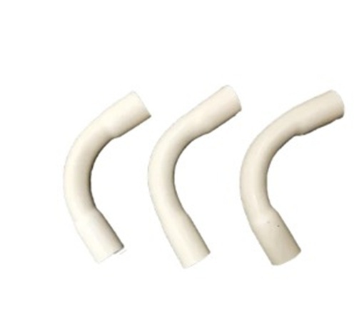 Pvc Electrical Pipe Bend - White Round Shape | Material: PVC, Usage: Electrical Fittings, Size: All, Ideal for Industrial Applications