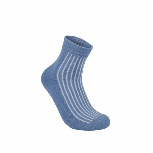 Cotton Blend Quarter Ankle Socks - Blue, Soft Comfortable Fit | Moisture-Wicking, Breathable Fabric, Elastic Ankle Band, Seamless Toe Design, Quick-Dry, Anti-Wrinkle