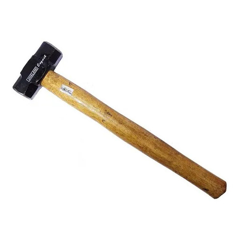 Sledge Hammer with Wooden Handle - Metal Head, 12 Inch Length, Black and Wooden Color | Heavy-Duty Design, Comfortable Grip for Demolition Tasks