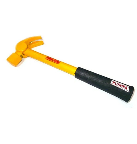 Strong Steel Shaft Claw Hammer - Metal 400 Grams Yellow and Black | Enhanced Durability Shock-Absorbing Handle Ergonomic Grip for Comfort