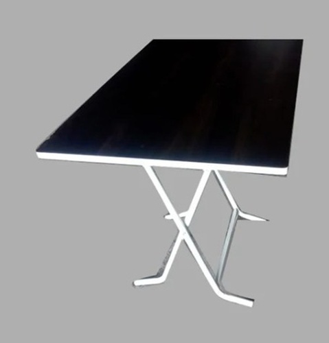 Black Engineered Wood Folding Table