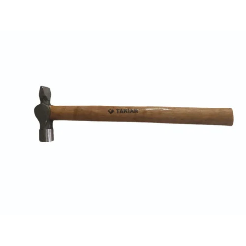Cross Pein Hammer With Wooden Handle Drop Forged - Metal Head, Wooden Handle, Grey and Brown | Shock-Absorbing Design for Controlled Strikes