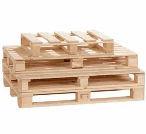 Four Way Pinewood Pallets - Rectangular Shape 10-20 mm Thickness Light Brown Color | Moist Proof Termite Proof Load Capacity 100-500 kg