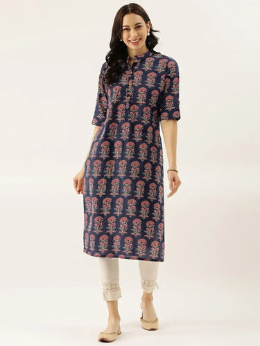 Long Printed Cotton Kurtis