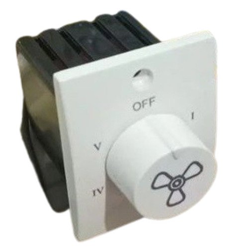Modular Fan Regulator - Polycarbonate, Wall Mounted, White | 120 Watt, 5 Step Speed Modes, Durable, 1 Year Warranty, Fine Finishing