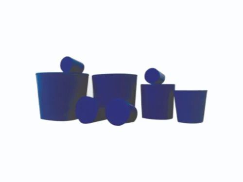 Neoprene Rubber Corks - 70 A Hardness, Round Shape, Blue Color | Made from Quality Silicone