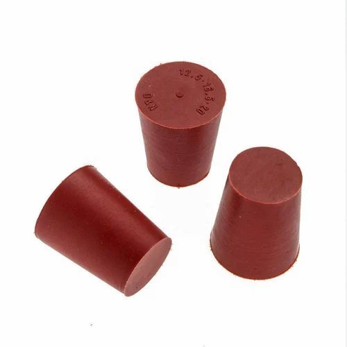 Silicone Rubber Cork - 40A Hardness, Round Shape, Red Color | Packaging Type: Box, Good Quality