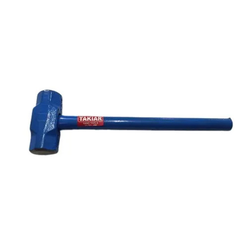 Sledge Hammer - Heavy-Duty Iron, 12 Inch Length, Blue Metal Handle | Ergonomic Design for Controlled Use, Ideal for Demolition and Driving Stakes