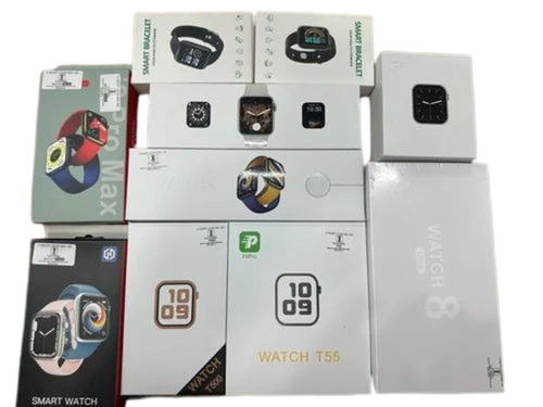 T500 Bluetooth Smart Watch - LCD Display, Bronze Case, Black Band, Unisex Luxury Design, Rectangular Shape | New Condition, Good Quality, Box Packaging
