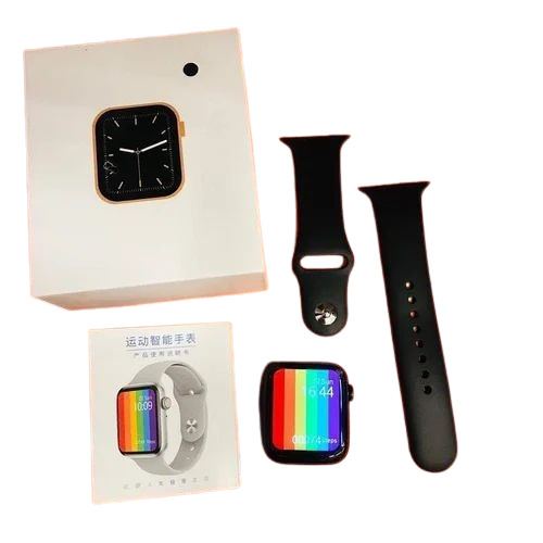 W26 Plus Smartwatch - Digital Display, 44x38x10.7mm Size | Unisex, Rectangular Shape, Black Color Band