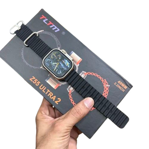 Z55 Ultra Smart Watch - Analog Display Black Color Rectangular Shape Unisex Design | Good Quality Box Packaging