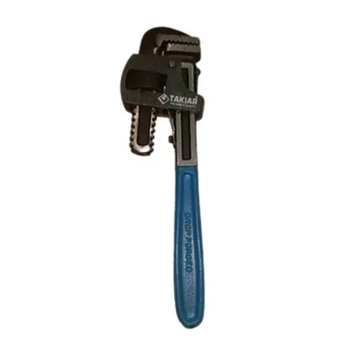 12 Inch Coated Cast Iron Pipe Wrench - Cast Iron, 12 Inch, Grey and Blue | Durable Design, Adjustable Jaw for Multiple Pipe Sizes