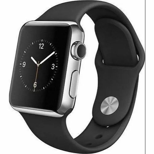 A1 Silver Smart Watch - Digital Display, 512 MB RAM, New Condition | Black Band, Square Shape, Designed for Children