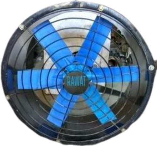 Axial Flow Fan - 350mm to 750mm Impeller Size, Metal Blades, Black Finish, 5 Blades, 3 HP Power, High Speed Mode, Wall Mounted, 1 Year Warranty