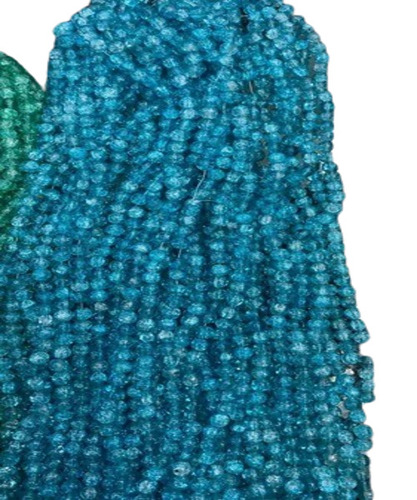 Blue Glass Beads - Round 8 mm, Glossy Waterproof Finish | Stylish Glass Material