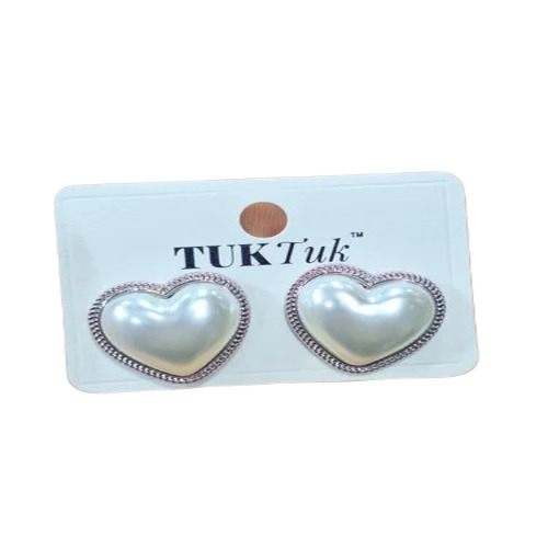 Crystal Silver Earring - Metal Stud Earrings Silver Color | Polished Finish Perfect for Partywear Anniversary Wedding adorned with Crystal/Rhinestone