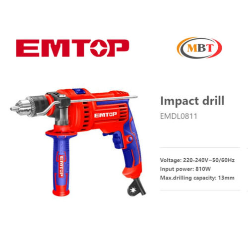 Emtop Emdl0811 Impact Hammer Drill 810W