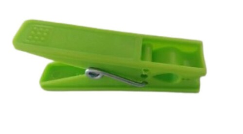 Green Plastic Clip For Cloth - Standard Size | Easy to Use Crack Resistant Material Delivered Within Committed Time Frame