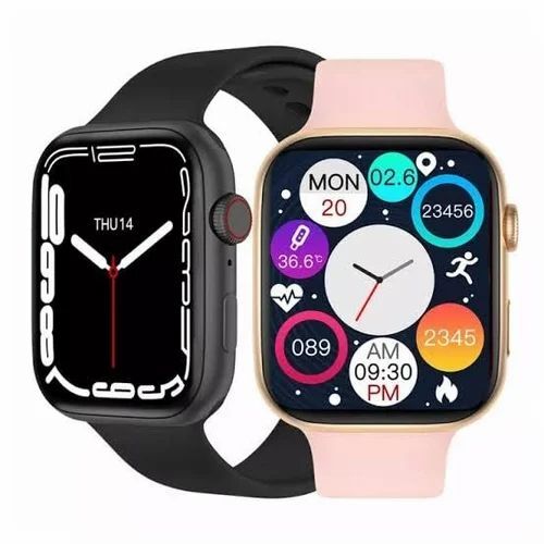 I7 Pro Max Smart Watch - Black Multicolor Unisex Wristwatch, Square Shape, 50g Weight | Daily Use in New Condition, Good Quality