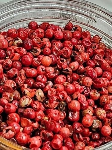 Pink Peppercorn - Organic Schinus Terebinthifolia Raddi, 50 gm Loose Pack | Red Round Shape, A Grade Quality, Store in Cool & Dry Place