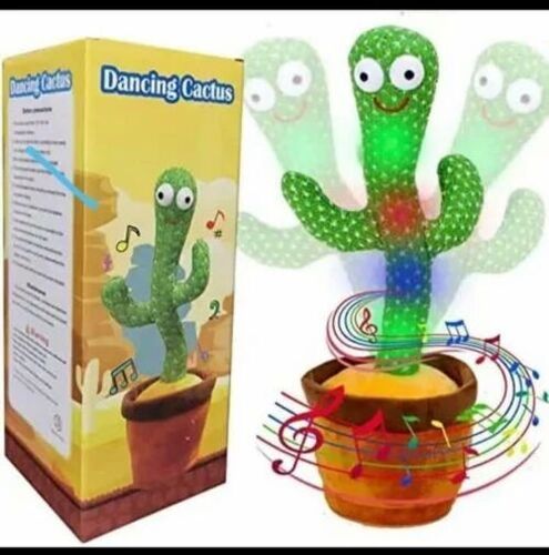 Dancing Cactus - Plastic Musical Toy Green and Brown Color - Fun and Interactive for Ages 5-15