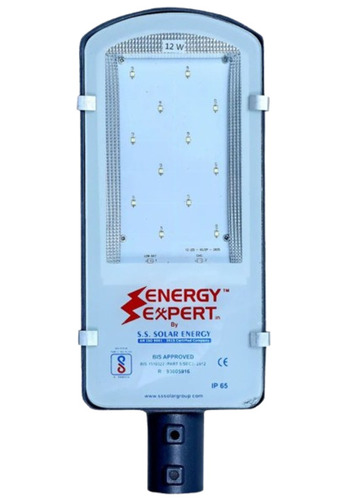 Solar Street Light - 12 Watt, Metal Material, White Color, Durable Design, Automatic Switch, 1 Year Warranty, Fine Finishing