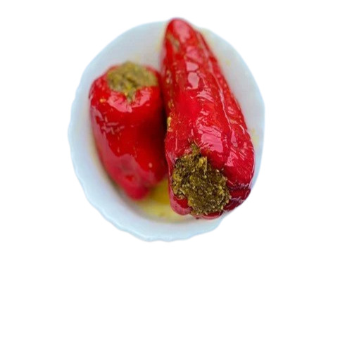 Stuffed Red Chilli Pickle - Spicy & Tasty, Sliced Red Chilli in Oil, 12-Month Shelf Life | Ideal for Home & Hotel Applications