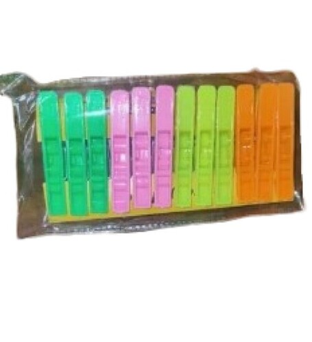 3 Inch Colored Plastic Clip - Plastic Material, Standard Size, Various Colors | 72 Pieces, Quality Assured, Timely Delivery